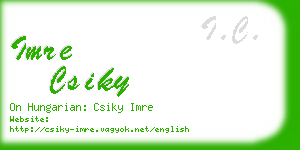 imre csiky business card